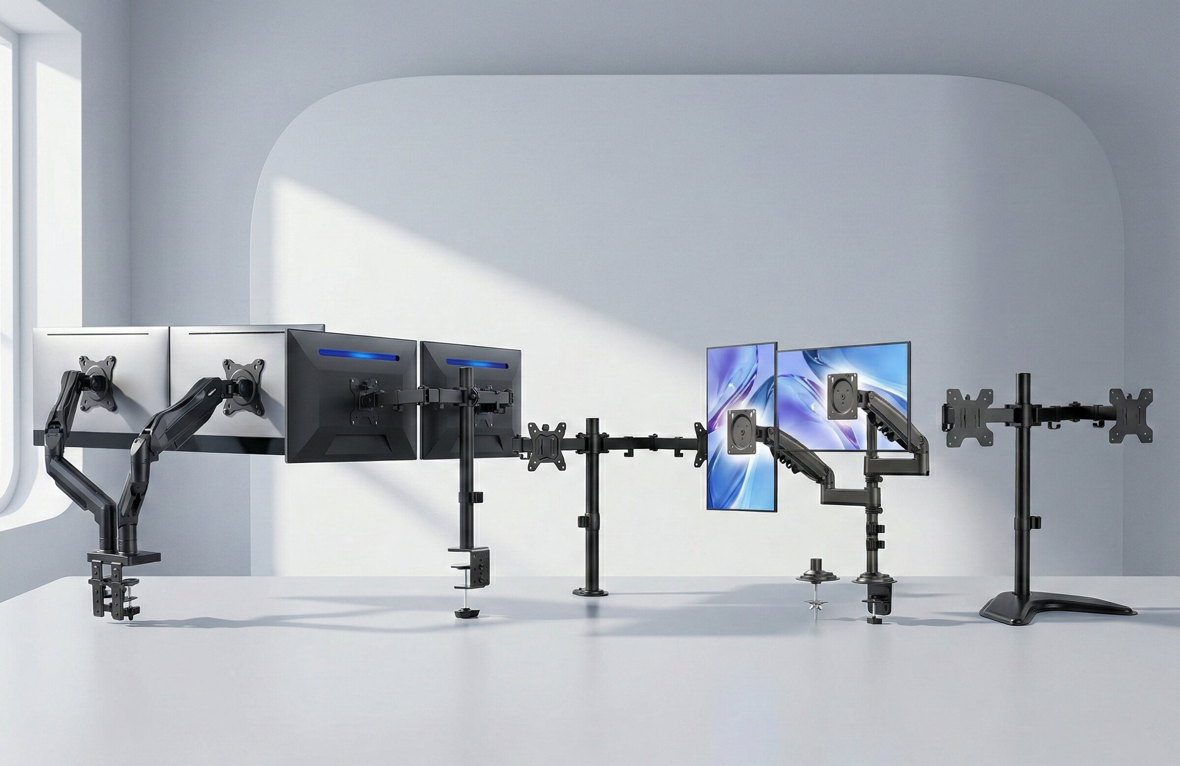 Best Dual Monitor Setup Ergonomic Mounts Neck Pain Relief Stop slouching at your desk