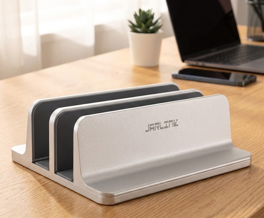 Best Vertical Laptop Stands to Save Desk Space JARLINK Double Slot