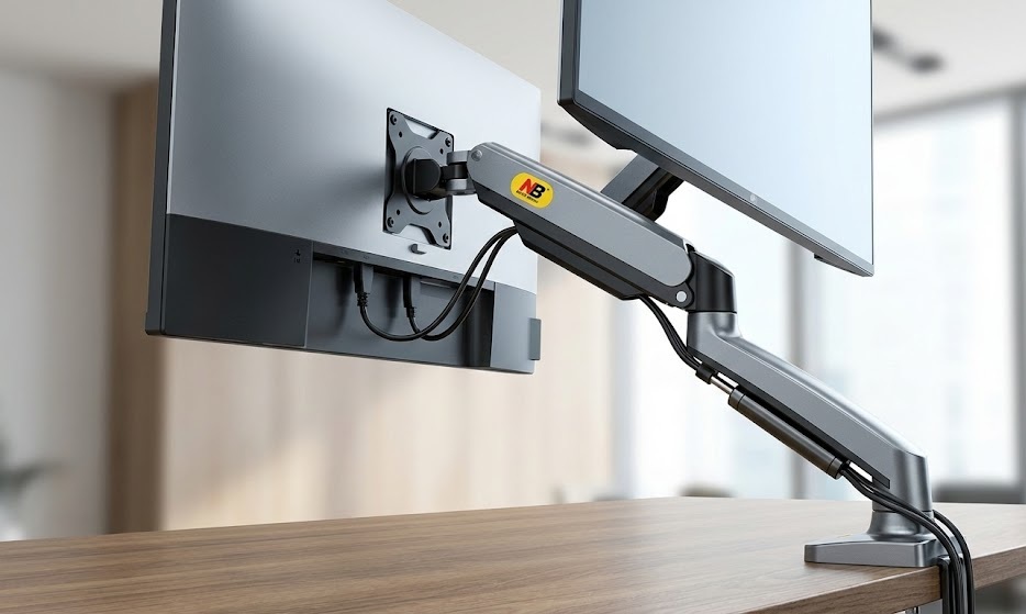 NB North Bayou F80 Monitor Arms to Save Desk Space