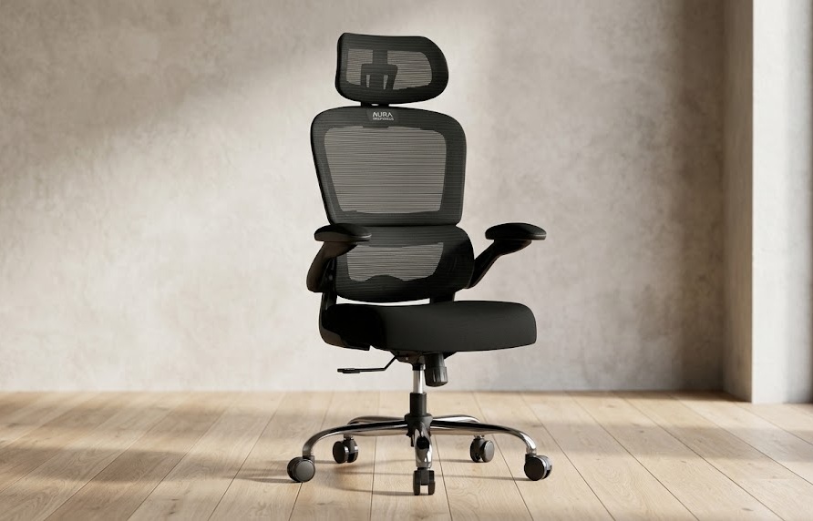 TRALT high-back mesh ergonomic desk chair with sturdy base, rated as a best ergonomic chair under 300
