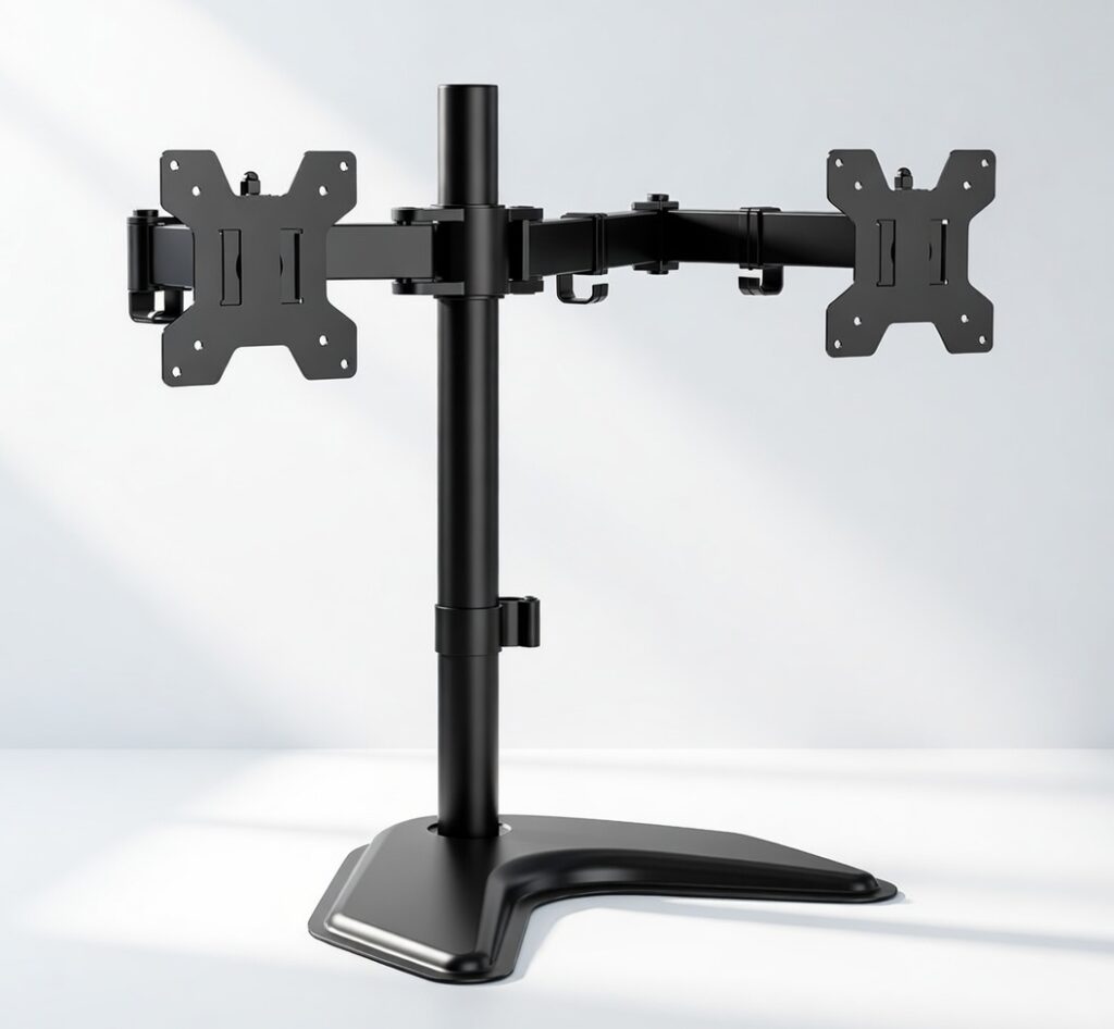 Freestanding Dual Monitor Setup Ergonomic WALI MF002