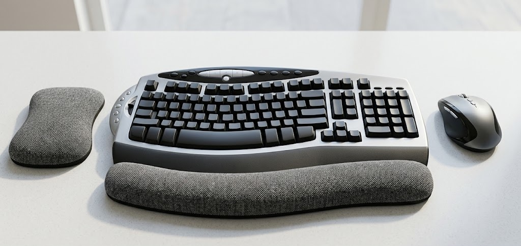 HandStands beaded ergonomic wrist rest for low profile keyboard