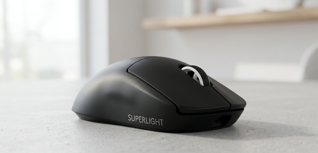 Logitech G PRO X Superlight 2 wireless gaming mouse claw style side view
