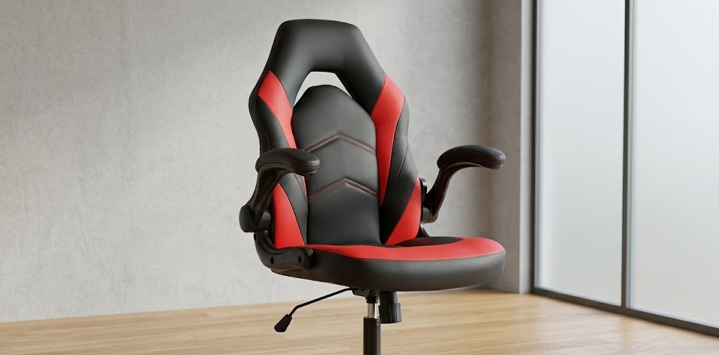 Ergonomic Gaming Furniture PU Leather Lumbar(Red)