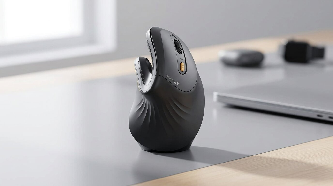 The ProtoArc EM11 ranks as the best vertical mouse for Mac users 2026 looking for an affordable, USB-C rechargeable option.