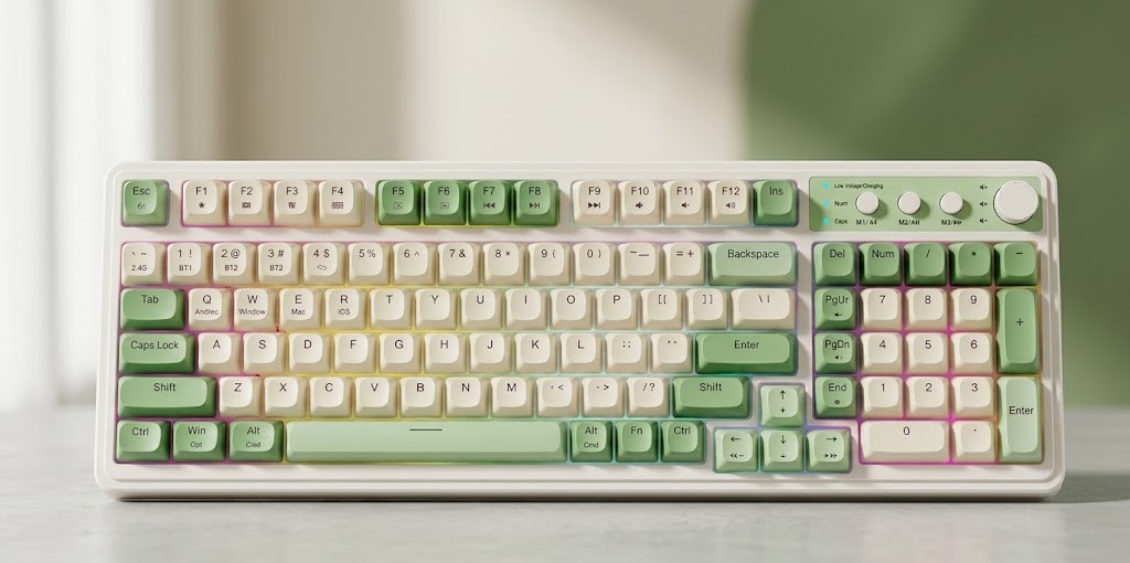 AULA S99 wireless mechanical keyboard featuring a 96 percent layout and foldable stand for comfortable gaming