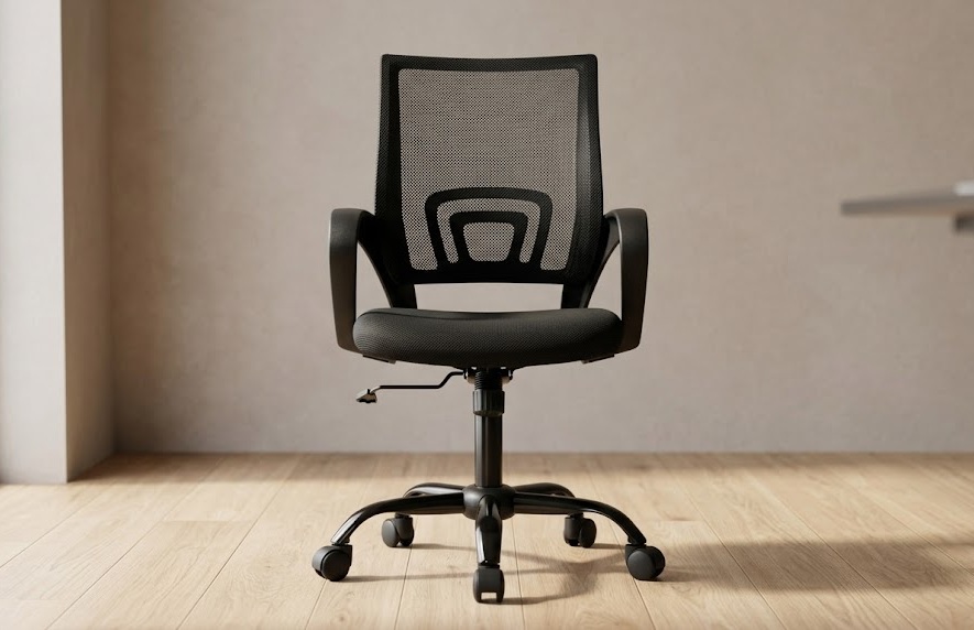 Black BestOffice ergonomic desk chair highlighting a breathable back for buyers comparing a mesh vs leather office chair.