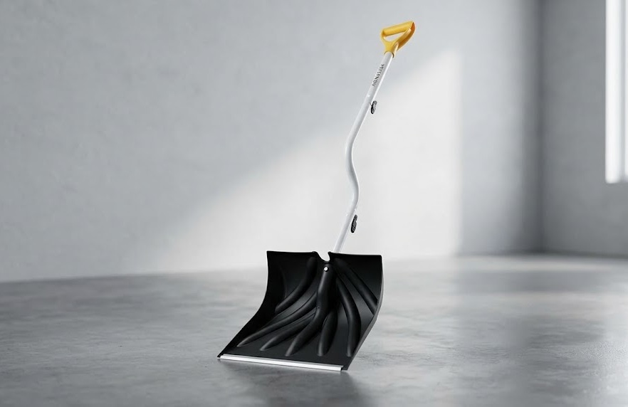 YEITSNOW Z-handle snow shovel with curved upright handle for seniors