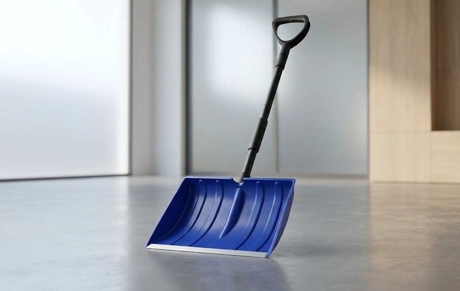 Yocada telescoping snow shovel with adjustable pole and D-grip handle