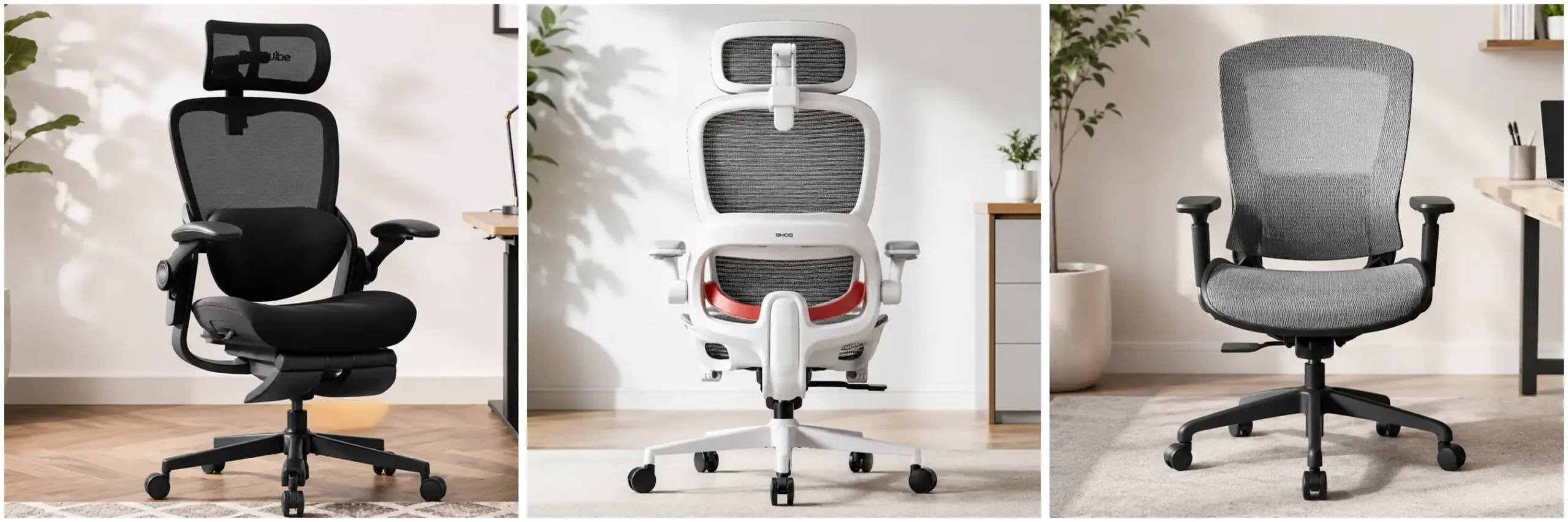Side-by-side comparison of the best ergonomic office chairs for short people, featuring the CabLady S2, SIHOO B100, and ELABEST T96 models.